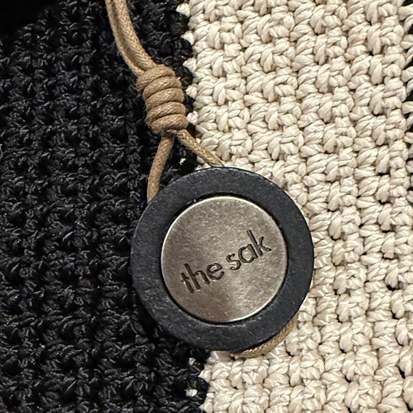 THE SAK Chic Black and White Striped Backpack - Picture 3 of 10